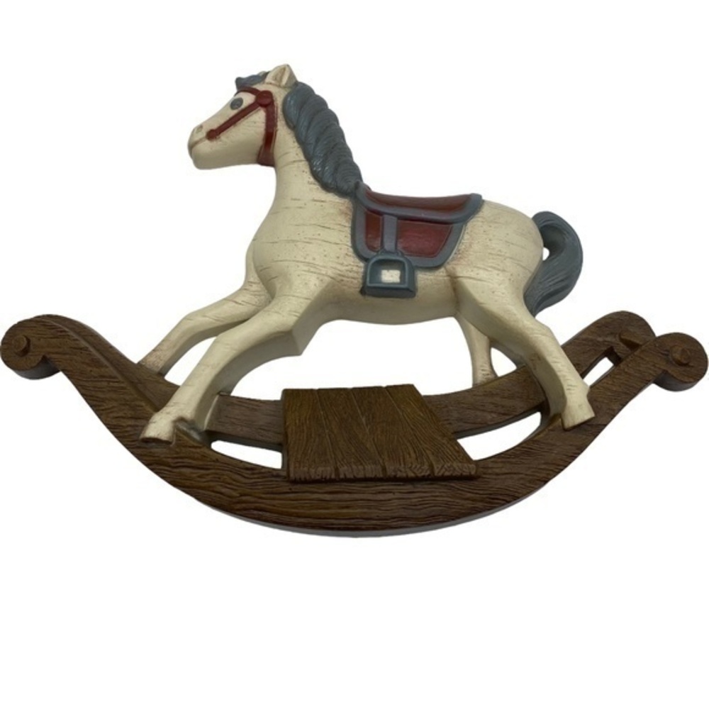 Vintage Burwood Products  Rocking Horse Retro Cottagecore Wall Handing 1983 USA